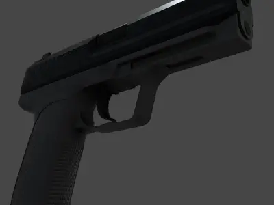 HK USP Match 9mmx19 Low-poly 3D model