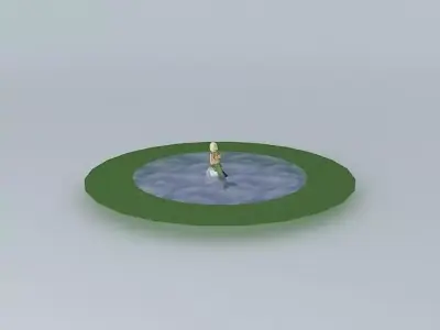 MERMAID person in pond 3D model