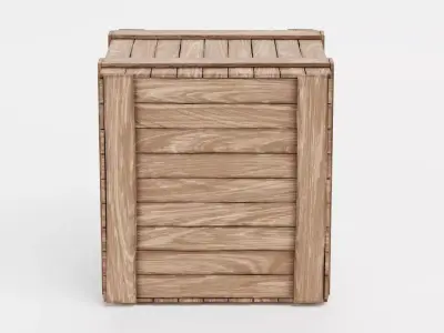 Wooden Crate V11 - Clean Storage and Transport Box 3D model
