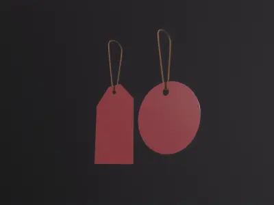 Price Tags 3D Model Low-poly 3D model