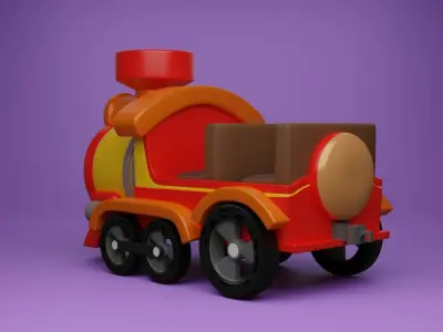 Train Cartoon 3D model
