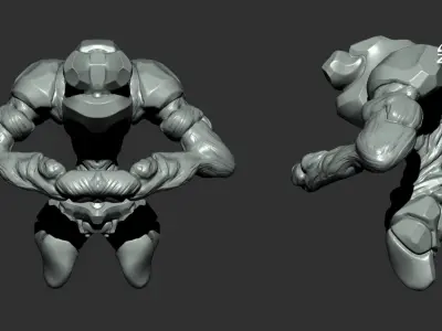 BubbleGum Creature Basemesh With UVs 3D model