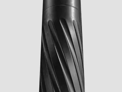 Gun Silencer Low-poly 3D model