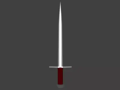 Low Poly Medieval Sword Free low-poly 3D model buy