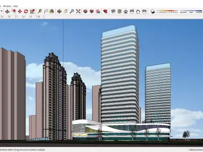 Sketchup Commercial Complex K5 3D model