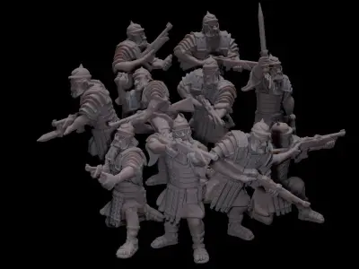 Invictus Regiment of Imperial Guarad Infantry Squad 3D print model