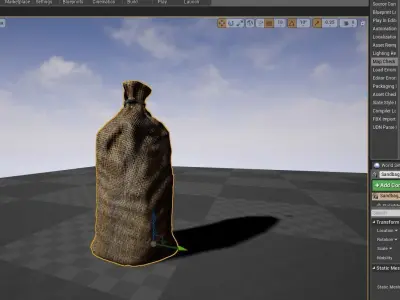 Sandbag pack of sandbags 3D model