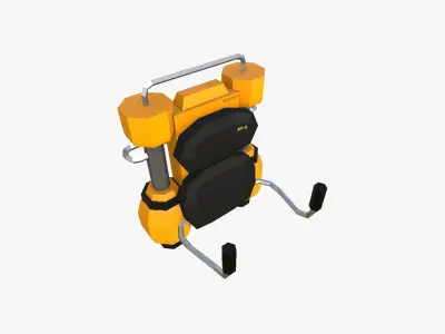 Jetpack Low Poly G01 - SciFi Character Design Low-poly 3D model