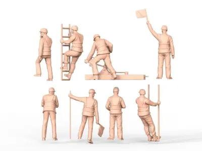 staff railroad 3D print model shop