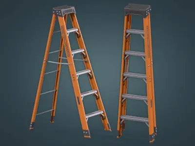 Step Ladder Low-poly 3D model shop
