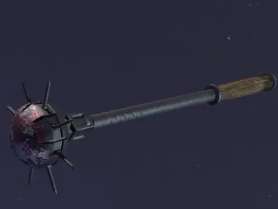 bludgeon  mace  medieval blunt weapon weapon Low-poly 3D model