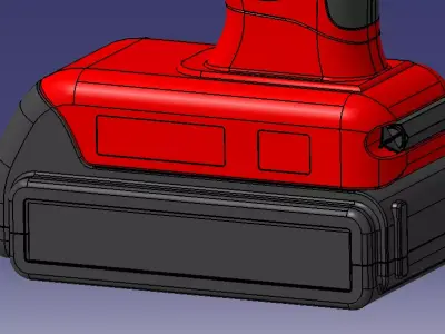 Hand drill model Low-poly 3D model