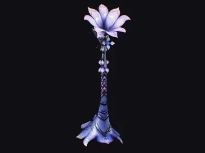 Magic Wand Rod Stick Fairy Staff Scepter Inventory Item Low-poly 3D model purchase
