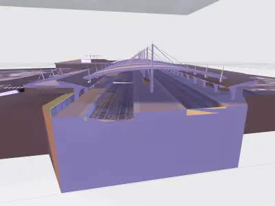 Train Passenger Platform Free low-poly 3D model