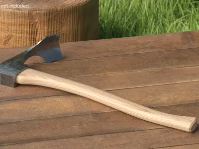 Adzes Tool in Stump 3D model