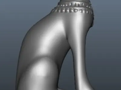 Egyptian Cat Statue 3D model