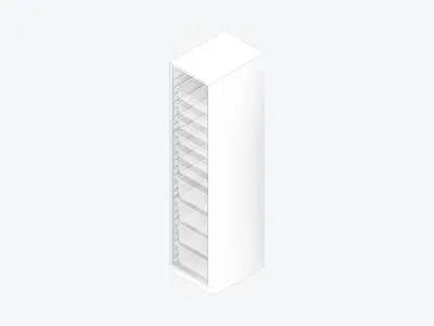 Storage Unit - Tower - Integral - Type 3 Low-poly 3D model