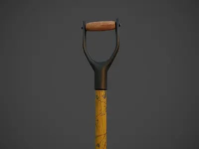 shovel Low-poly 3D model 17