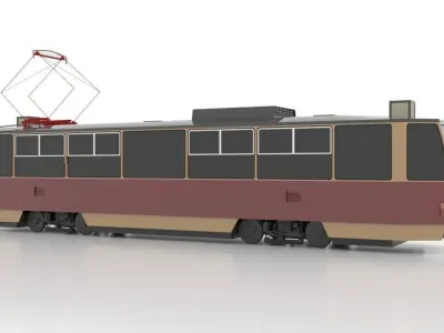 Tatra T6A2 Low Low-poly 3D model