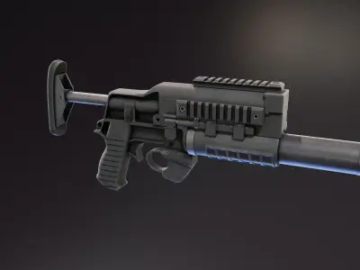 VHS BG Grenade Launcher Low-poly 3D model