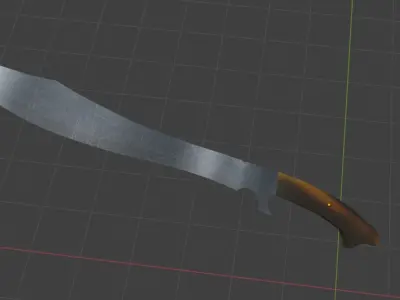 Ottoman Sword Low-poly 3D model