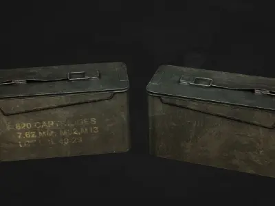 Military Asset Pack - Low-poly 3D model