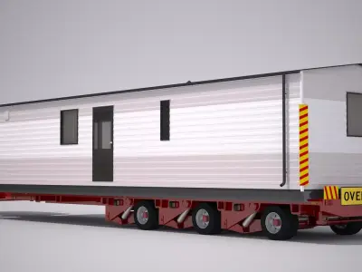 Moving Trailer with House 3D model