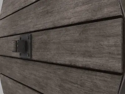 Wooden Cable Reel PBR  Low-poly 3D model