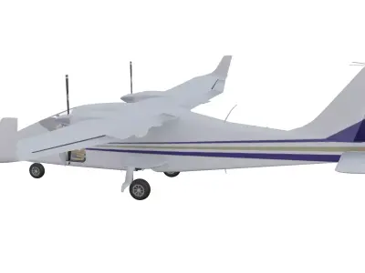 Tecnam P2006T Low-poly 3D model