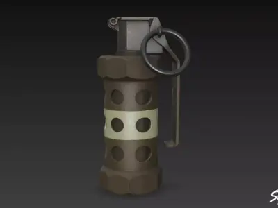 Flashbang Low-poly 3D model