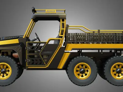 BMS - The Beast 1000 vehicle - Double Axle 3D model