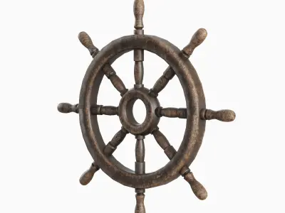 Vessel Wheel 06 Low-poly 3D model