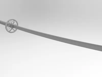 Sword  Samurai Katana  Low-poly 3D model