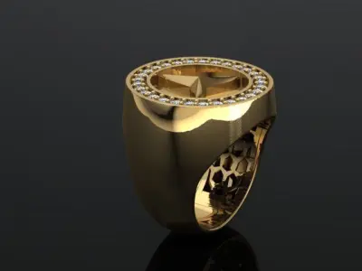 Benz Men Ring 01 No 3D print model