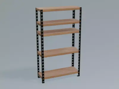 Furniture Shelving Units Industrial Low-poly 3D model