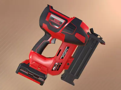 Nail Gun Set Low-poly 3D model