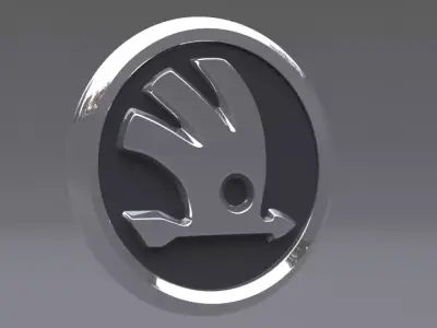 skoda logo 3D model