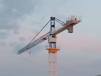 Hammerhead Tower Crane 6 - Construction Crane 3D model
