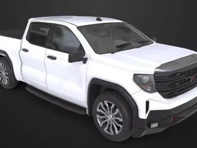 Generic Pickup Truck 02 Collection All PBR Unity UE Textures Low-poly 3D model