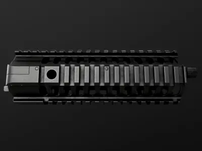 LWRCI MKII-B Arm-R Rail AR15 handguard Low-poly 3D model