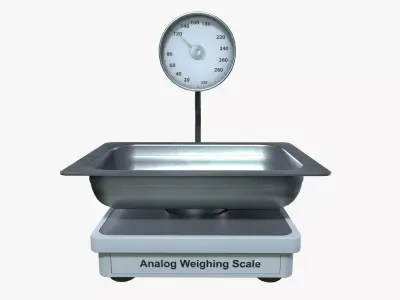 Analog Weighing Scale Low-poly 3D model