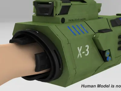 Gauntlet Gun TRN X3 3D model