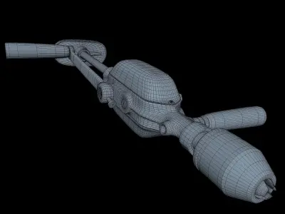 Hand Drill Middle Poly 3D model