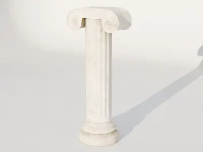 Old Columns High-Poly And Low-Poly Pack Low-poly 3D model