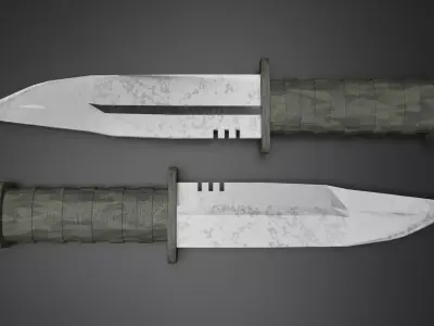 Military knife Free low-poly 3D model