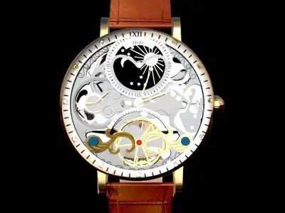 Edinburgh Tourbillon 3D Watch Model 3D model