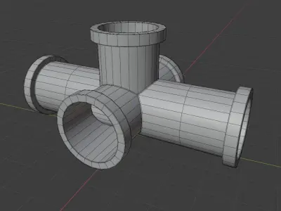 Pipe Joint Free low-poly 3D model