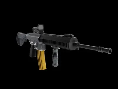 M416 Assault Rifle High Quality 3D Model Free 3D model