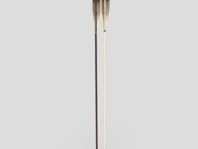 Wooden Arrow 5 Low-poly 3D model