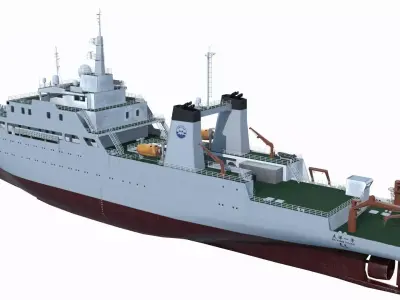 Scientific Research Ship - Ocean One 3D model